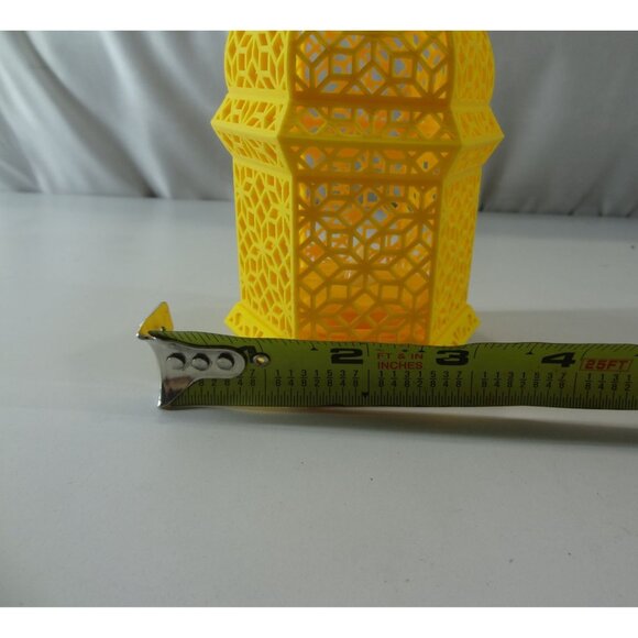 Yellow Moroccan Style tea light LED Decorative Lantern - Picture 7 of 11